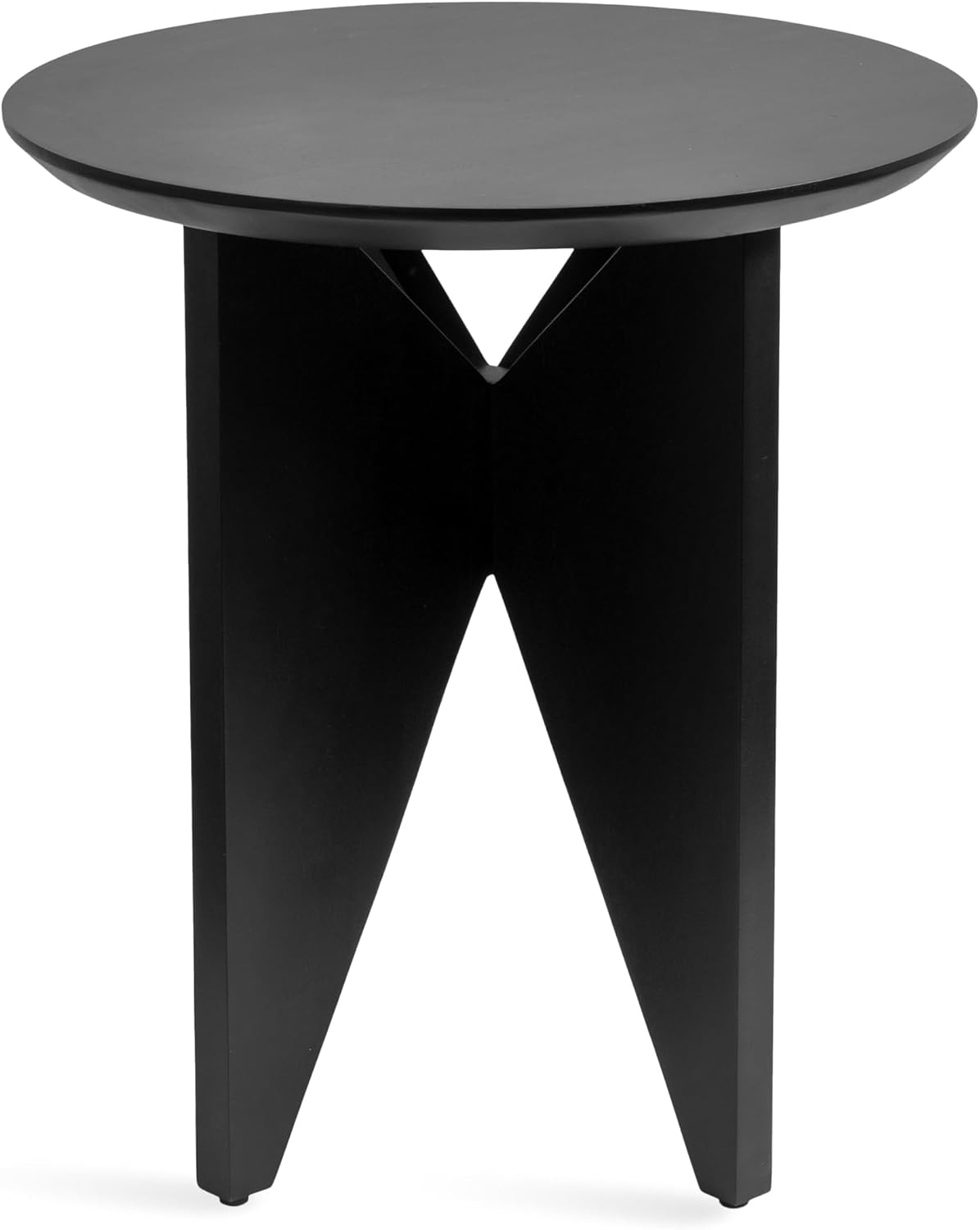 Kate and Laurel Faiza Modern Wooden Round Side Table, 18 x 18 x 20, Black, Transitional Wood End Table for Use as Bedroom Nightstand or Living Room Accent Table
