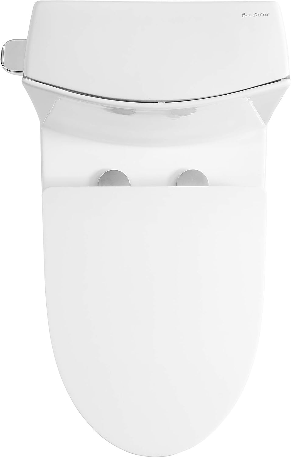 St. Tropez One-Piece 14' Rough-in 1.28 GPF Left Flush Elongated Toilet in Glossy White