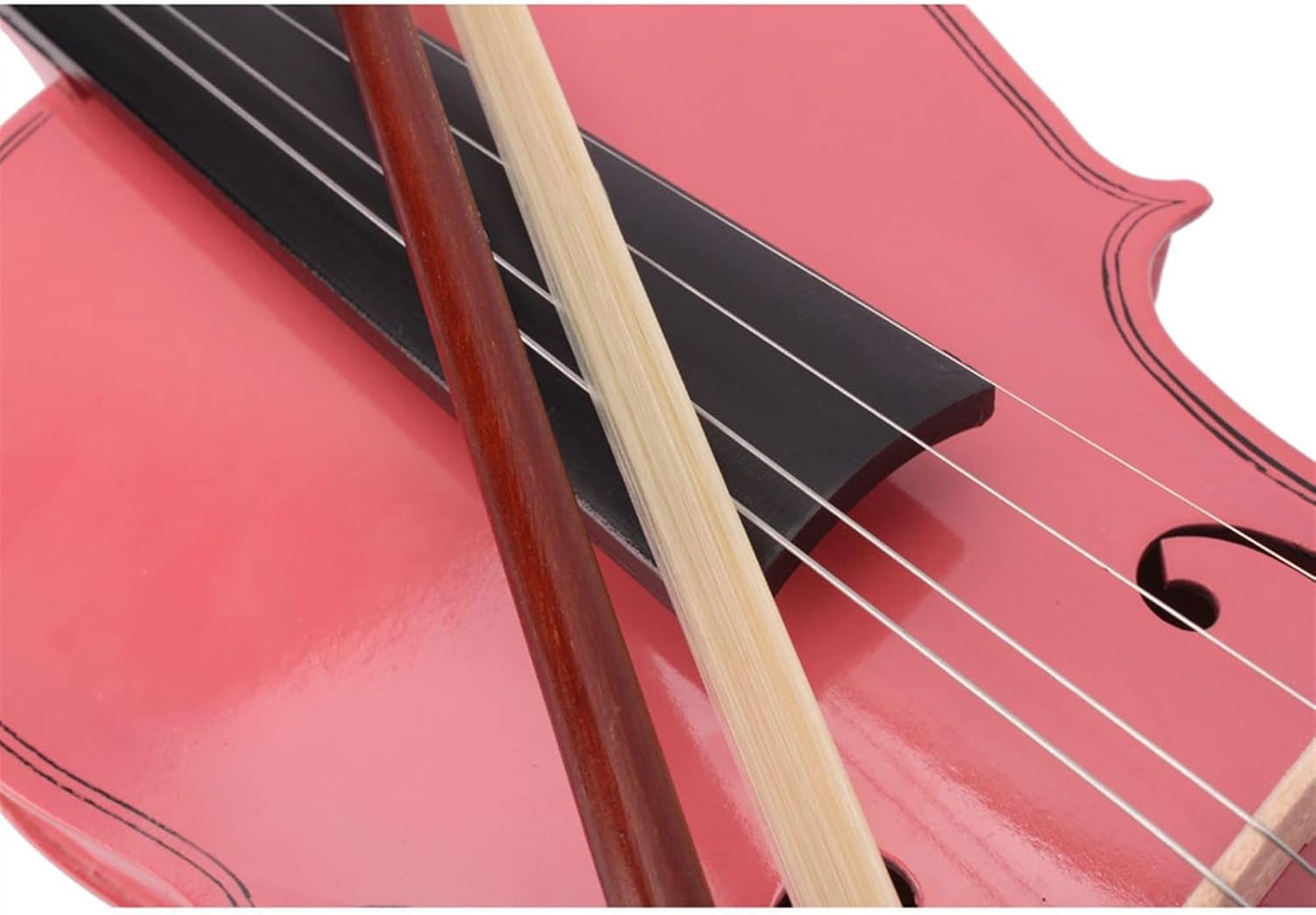 TSTS 4/4 Full Size Acoustic Violin Fiddle Black with Case Bow Basswood Wood Stringed Musical Instruments Adults Violins (Color : 01)