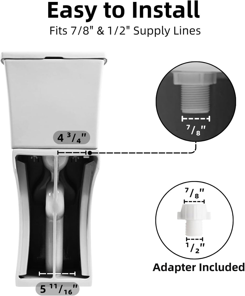 21 Inch Tall Toilet With Skirted Design, Los Flexi Two Piece Extra High Toilet for Tall Height & Seniors, 1.1/1.28 GPF Dual Flush, Powerful Siphon Jet, Quick Install and Soft-Close Seat, 12'' Rough-In