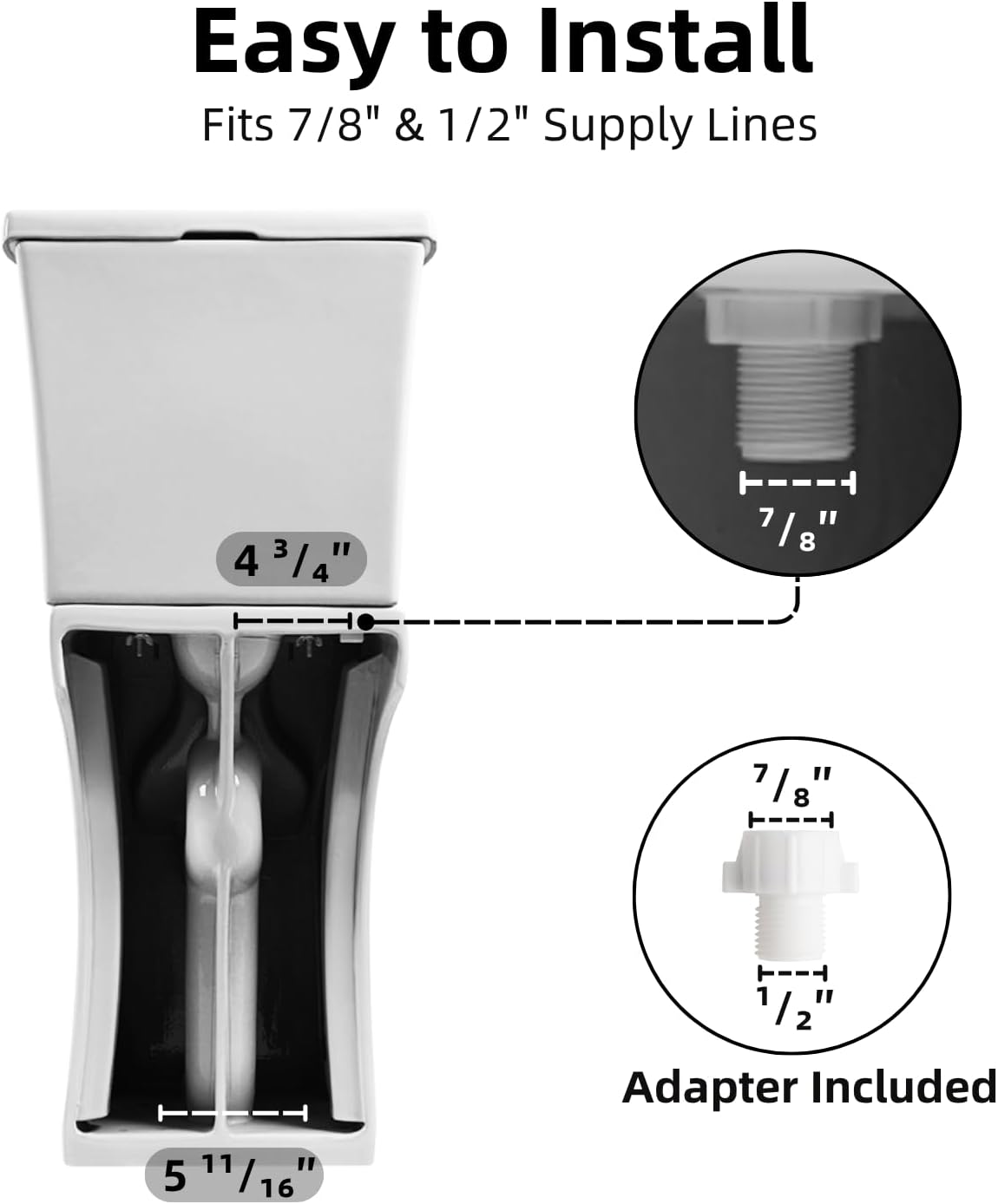 21 Inch Tall Toilet With Skirted Design, Los Flexi Two Piece Extra High Toilet for Tall Height & Seniors, 1.1/1.28 GPF Dual Flush, Powerful Siphon Jet, Quick Install and Soft-Close Seat, 12'' Rough-In