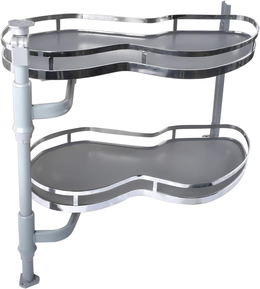 Swing Left Blind Corner Cabinet, 26'', Left Open | 2-Tier Slide Out, Magic Pull Out Organizer, Soft Close, Adjustable Height