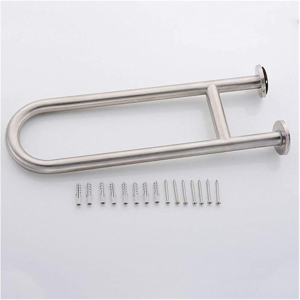 Toilet Frame Bathroom Toilet Grab Handles 24-Inch Handicap Polished Chrome Grab Bar Toilet, Wall Mounted Shower Safety Support Rail ly Stainless S (O