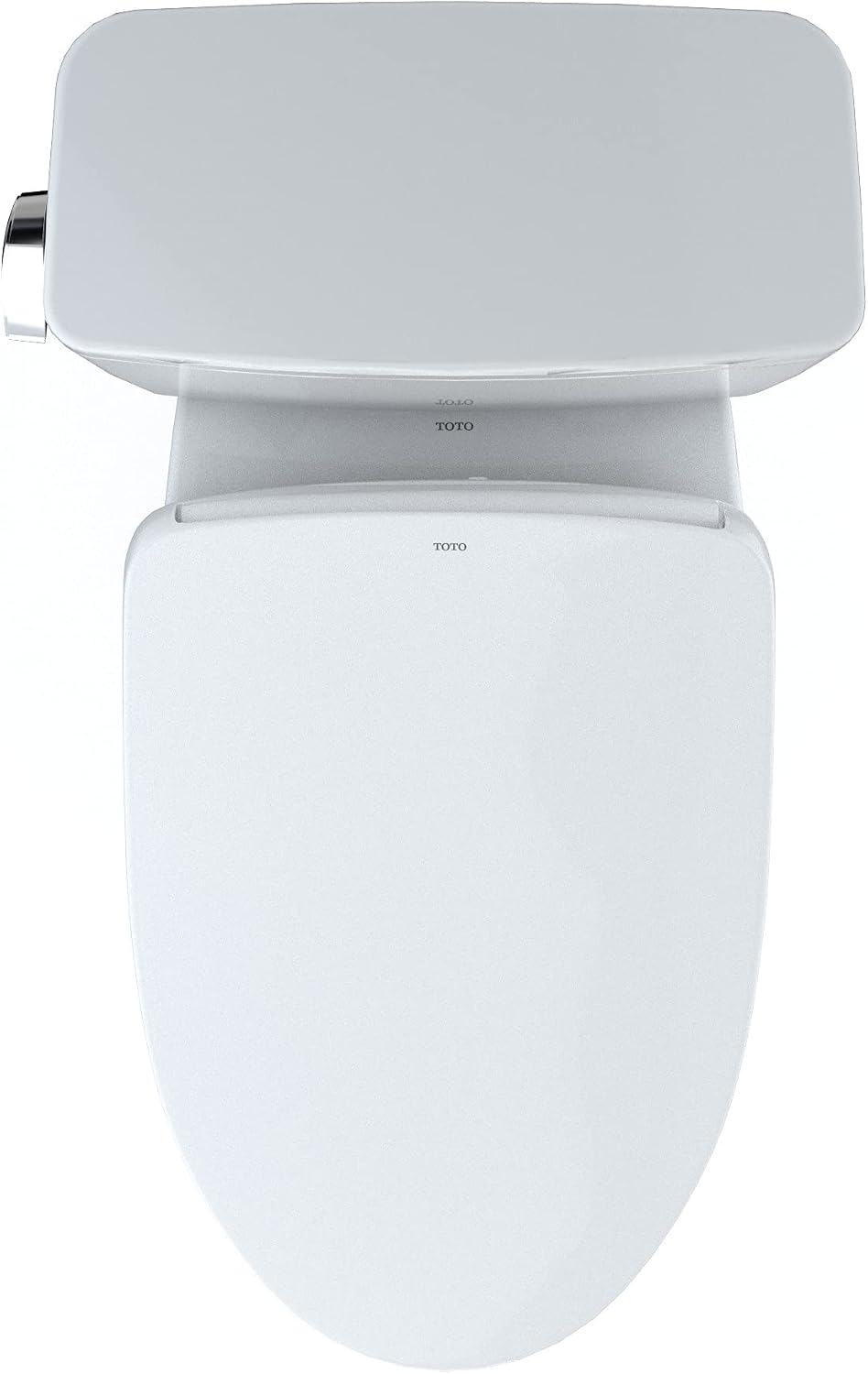 TOTO Drake WASHLET+ Two-Piece Elongated 1.6 GPF Universal Height TORNADO FLUSH Toilet with S500e Bidet Seat, Cotton White - MW7763046CSFG#01