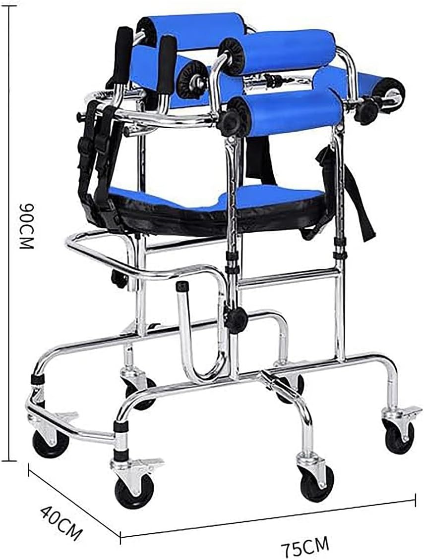 Walking aids Walker for Children, PortableWalking Standing Frame with Height Adjustable Seat,Lightweight Aluminium Rollator, for Height 80-120cm Kids Cerebral Palsy Disability Rehabilitation Training