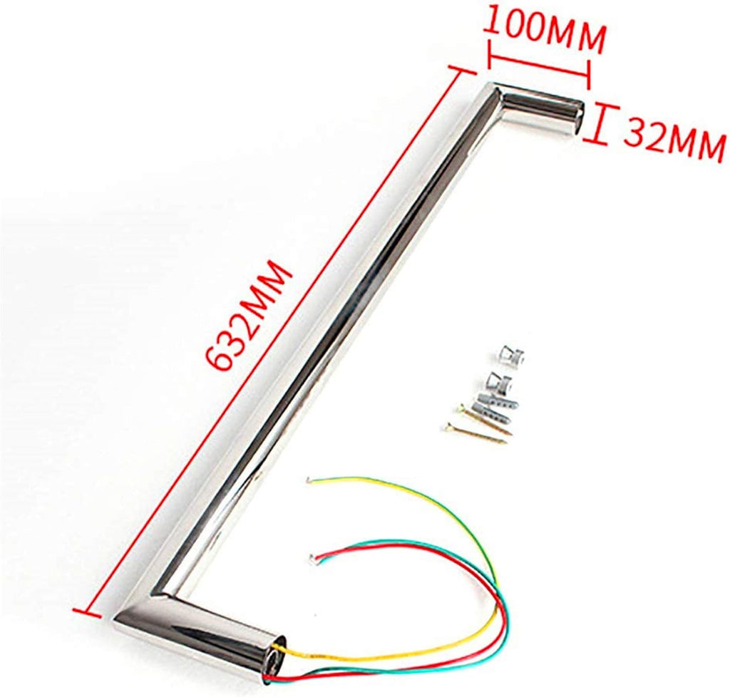 Bathroom Wall Heater 304 Stainless Steel Towel Warmer, Wallmounted Towel Dryer Brushed Nickel Towel Rack with 3 Bars 26W, Ip56 Waterproof Suitable for Bathroom,Roundtube,Roundtube