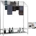 Exquisite Bathroom Shelves 4 Bar Freestanding Towel Rack, Bathroom Towel Holder with Shelf, Portable Metal Towel Hanger Stand Alone, Easy to Installation