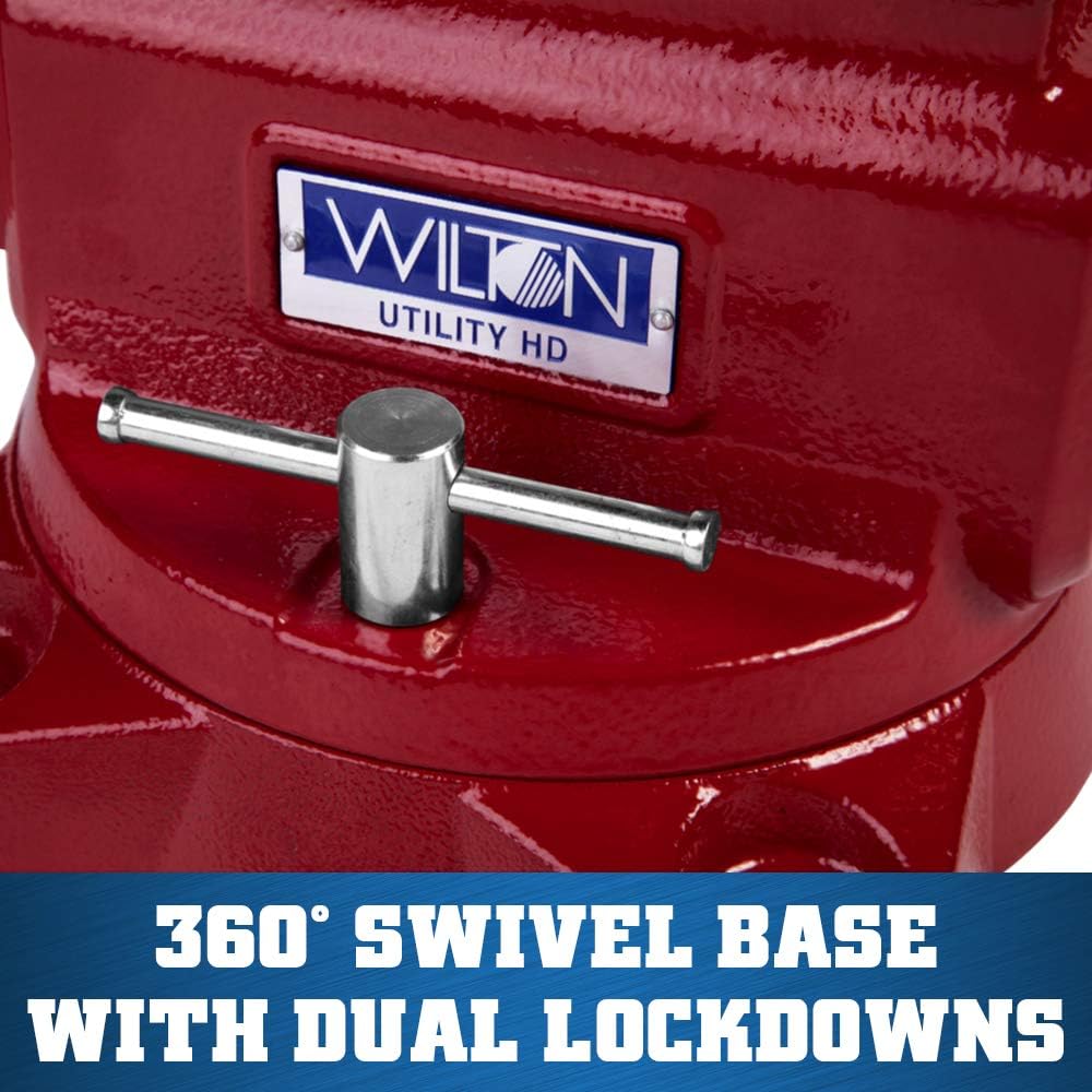 Wilton Utility HD Bench Vise, 6-1/2' Jaw Width, 6-1/4' Jaw Opening, 4-1/4' Throat (Model 656UHD)