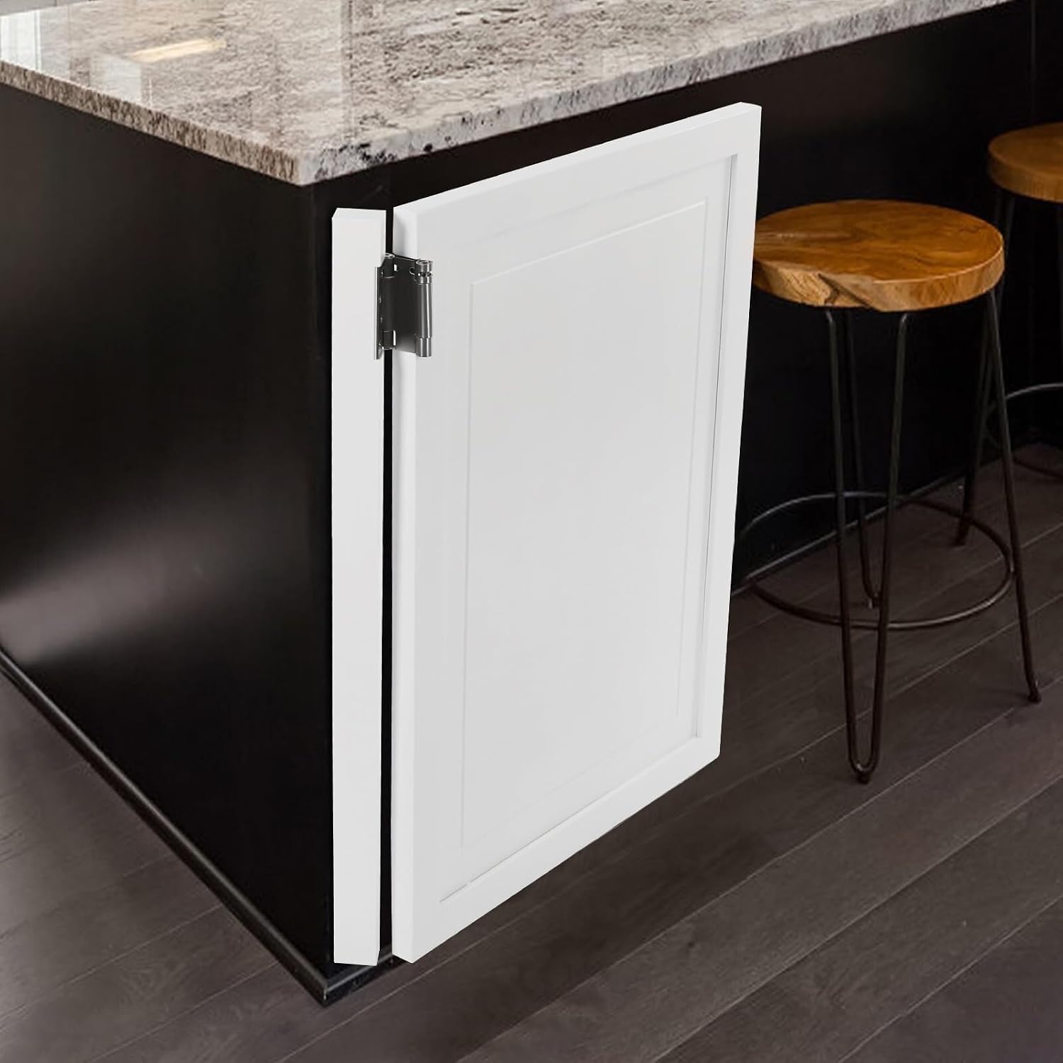 Swinging Doors Cafe Doors with 3 Hinges,Wood Swing Door Interior Saloon Half Partition Door for House Kitchen Shop Entrance Pub Porch(27.6x35.4in-White)