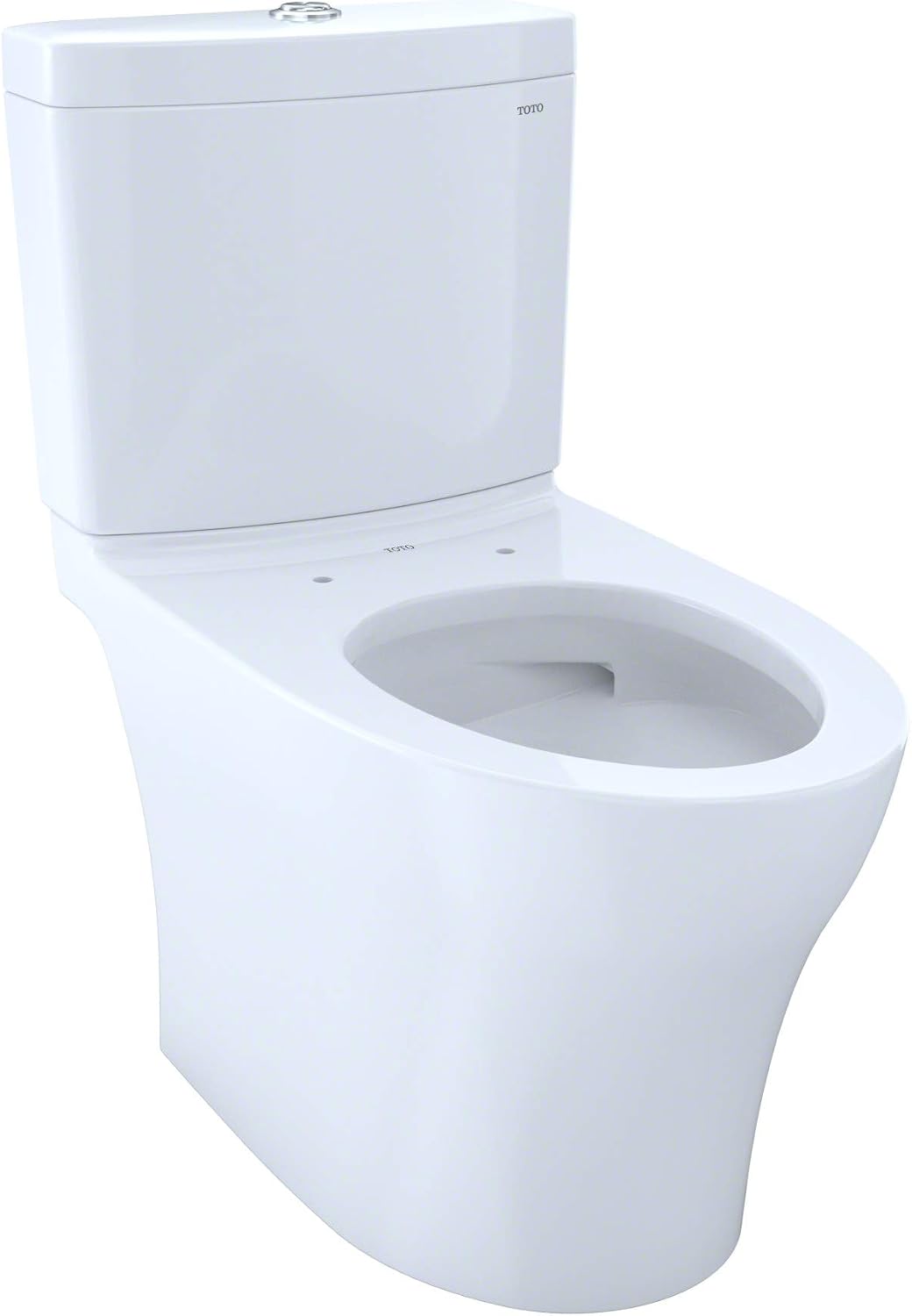 Toto TOTCST446CEMGN01 Aquia IV 0.9/1.28 GPF Toilet with TOTO Transitional SS114#01 SoftClose Cotton White Toilet Seat