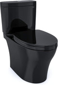 TOTO® Aquia® IV Two-Piece Elongated Dual Flush 1.28 and 0.9 GPF Universal Height Toilet, WASHLET®+ Ready, Ebony - MS446124CEMFN#51