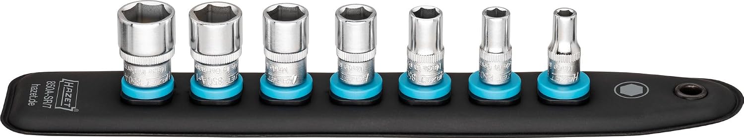 Hazet 850A-SR/7 SmartRail 1/4' SAE Socket Set, 7 Pieces