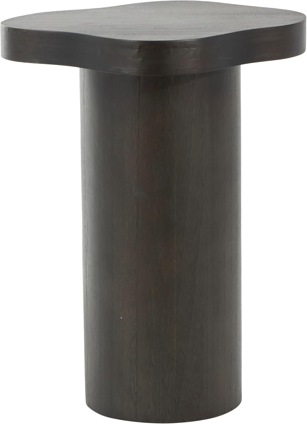 Deco 79 Wood Side End Accent Table Pedestal End Table with Rounded Square Top, Side Table 15' x 15' x 23', Black