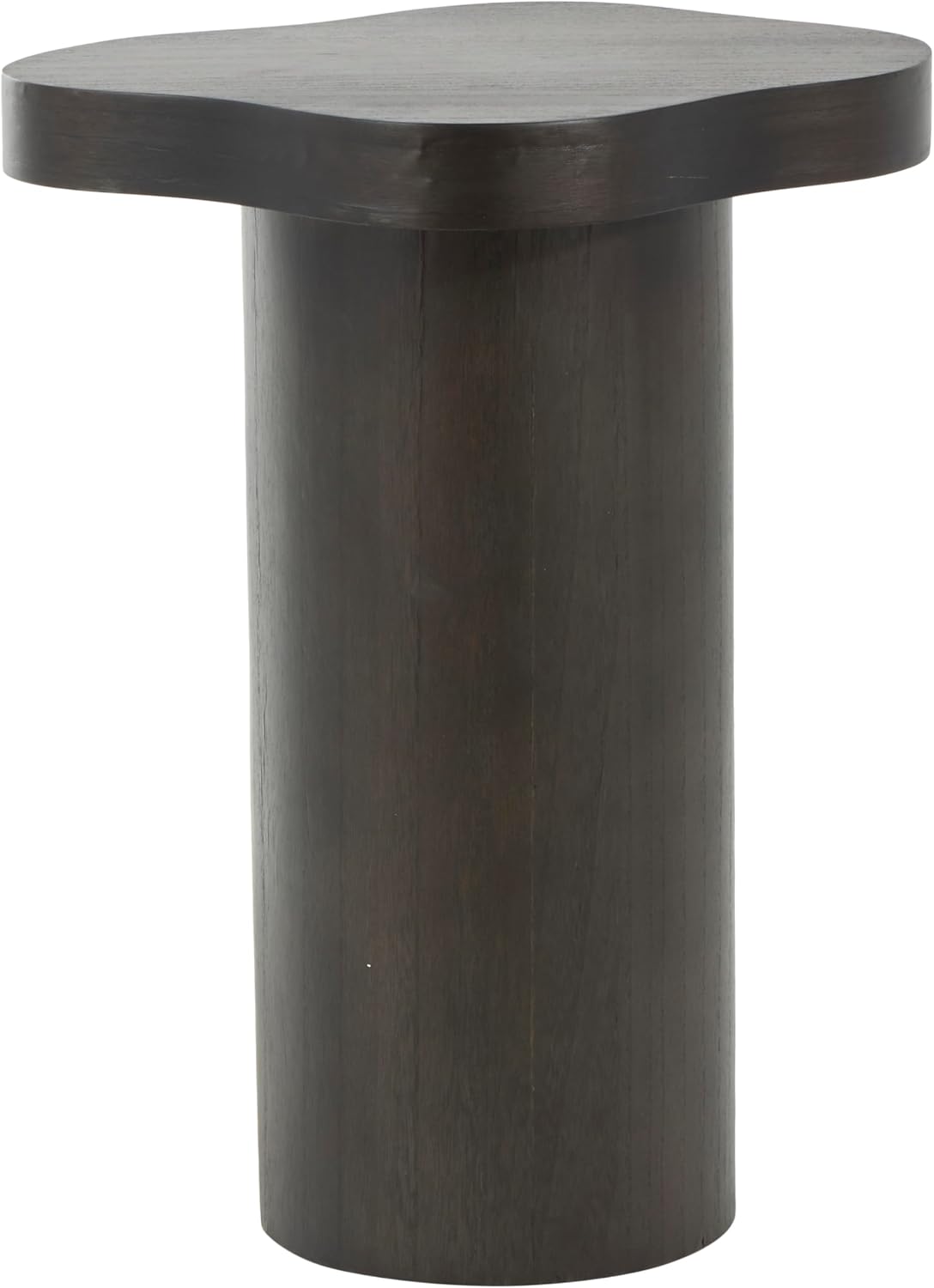 Deco 79 Wood Side End Accent Table Pedestal End Table with Rounded Square Top, Side Table 15' x 15' x 23', Black
