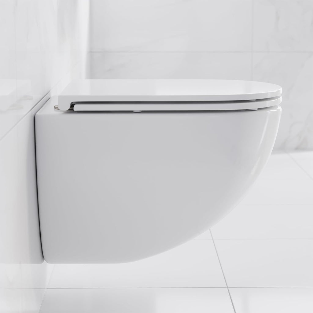 St. Tropez Wall Hung Toilet Bundle, Glossy White