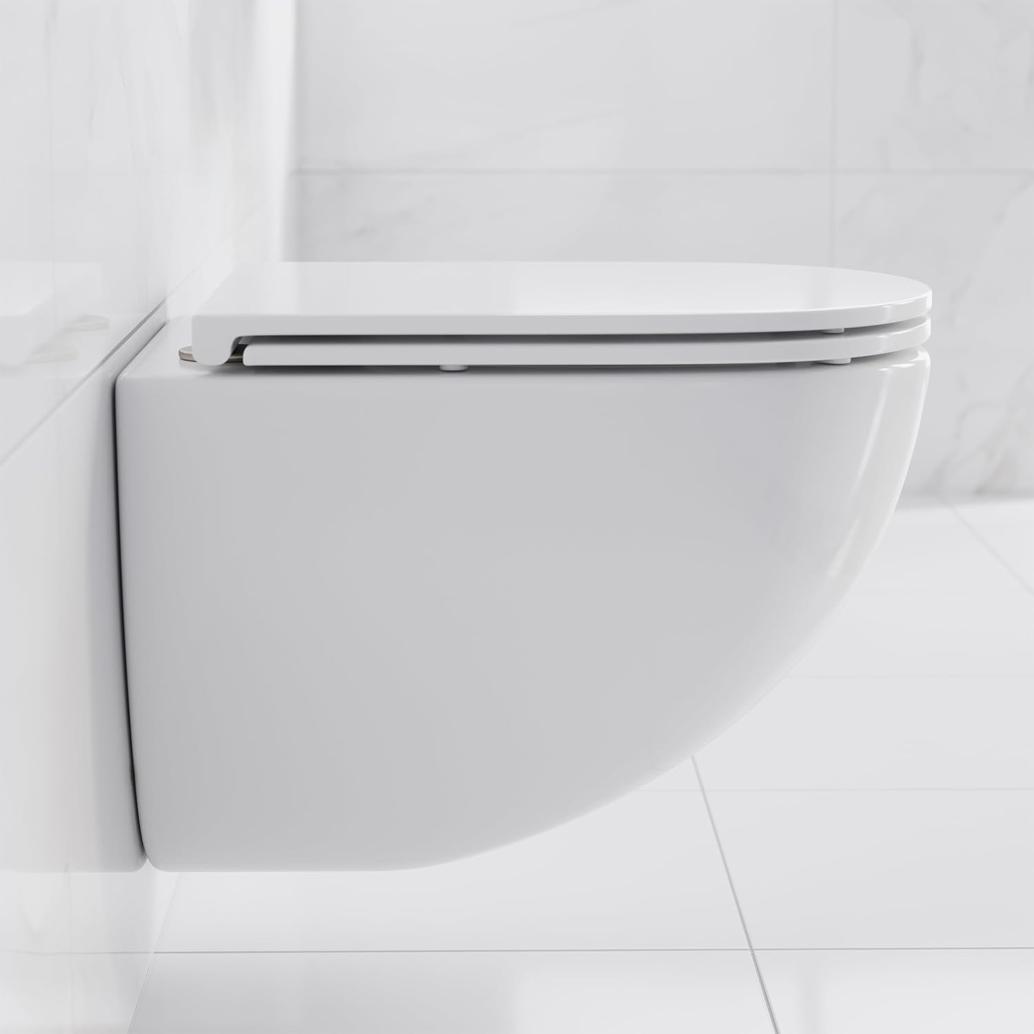 St. Tropez Wall Hung Toilet Bundle, Glossy White