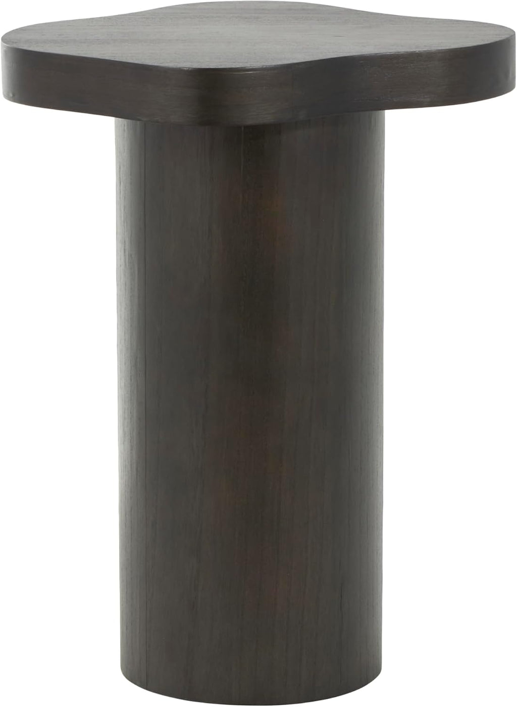 Deco 79 Wood Side End Accent Table Pedestal End Table with Rounded Square Top, Side Table 15' x 15' x 23', Black