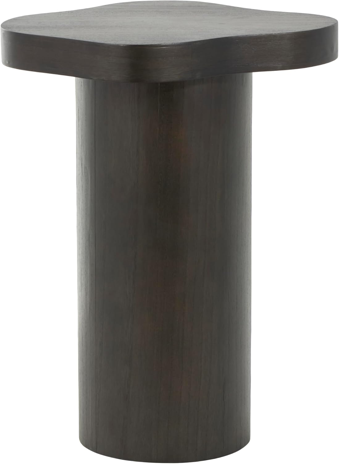 Deco 79 Wood Side End Accent Table Pedestal End Table with Rounded Square Top, Side Table 15' x 15' x 23', Black