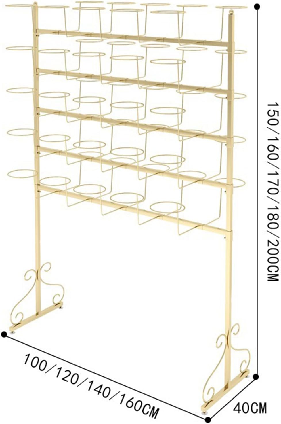 Metal Hat Display Stand | Floor-Standing Organizer Rack for Baseball Caps, Wigs & Hats | Space-Saving Storage Solution