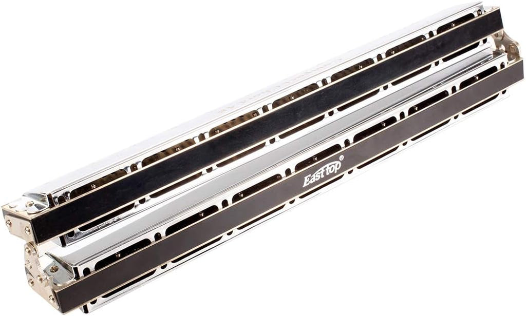 East top 48 Group Chord Harmonica Key of C with Case, Upgrade Chord Mouth Organ Harmonica For Adults, Professional Band Player and Students