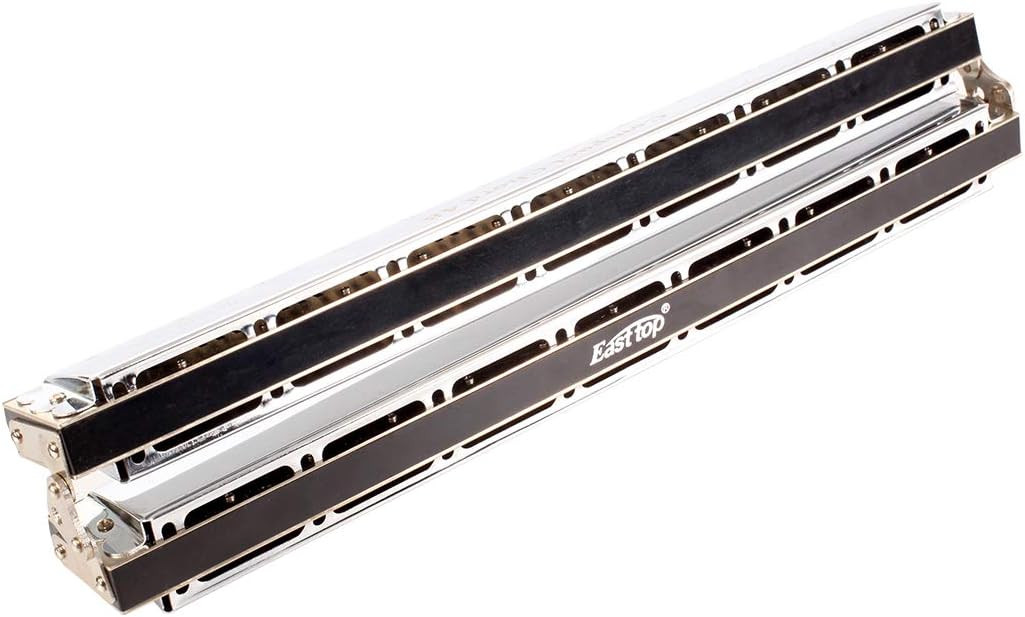 East top 48 Group Chord Harmonica Key of C with Case, Upgrade Chord Mouth Organ Harmonica For Adults, Professional Band Player and Students