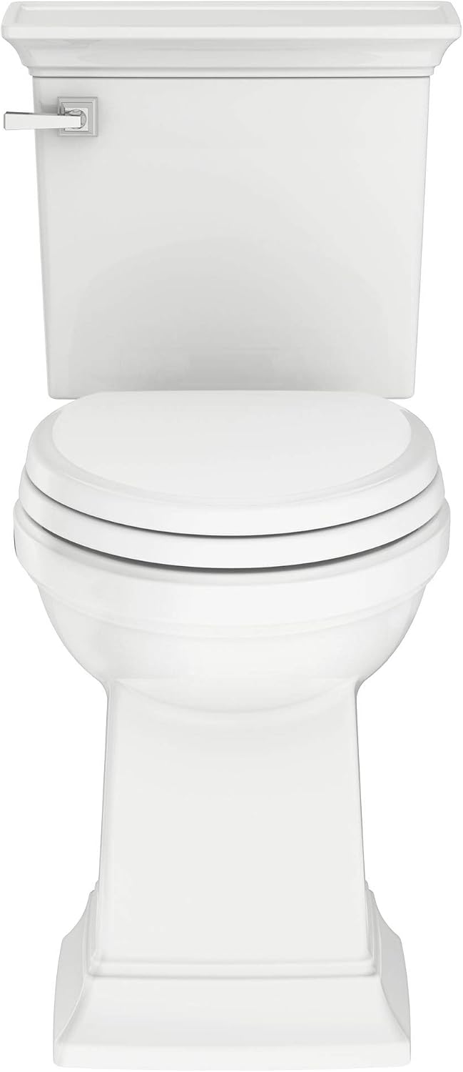 American Standard 2917228.020 Town Square S Two-Piece Toilet Chair Height, Elongated Front, White, 1.28 GPF