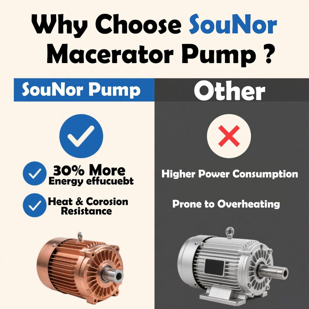 SouNor 750W Macerating Upflush Toilet with Pump System for Basement, 3-Water-inlet Up Flush Macerator [19' Extra Tall], [Dual Flush] for Sink, Toilet, Bathtub, [750 Watt]