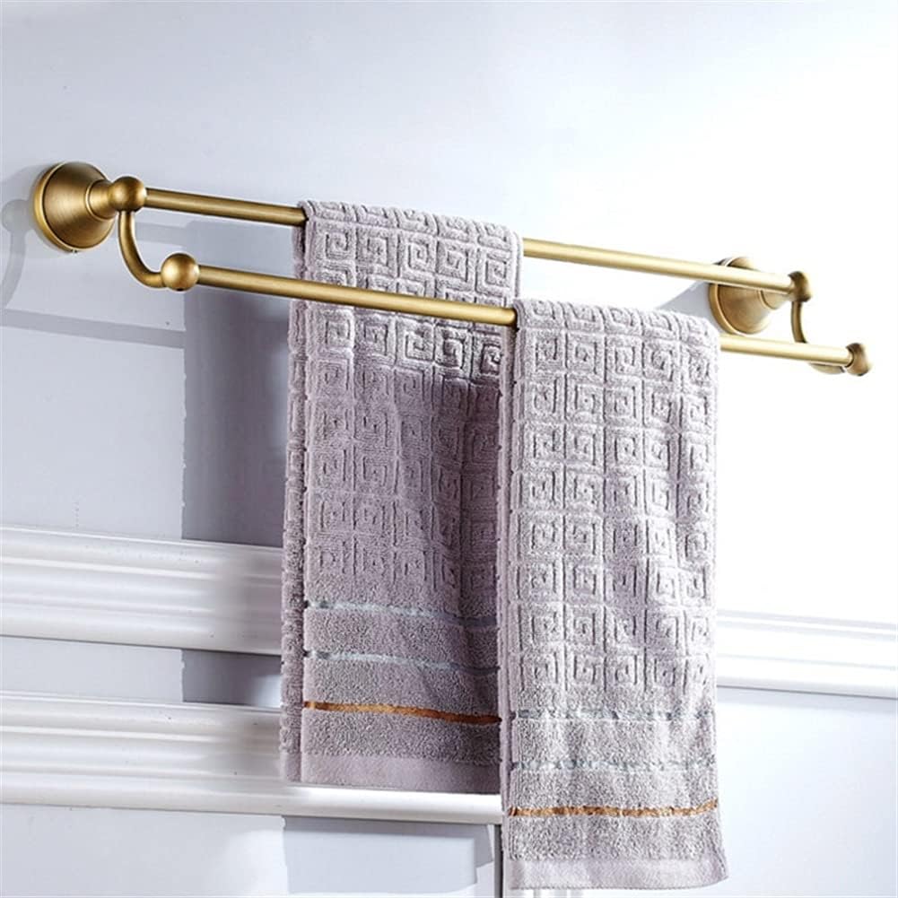 Gold Double Towel Rail Holder for Bathroom and Kitchen Antique Bronze Brass Chrome Towel Rack for Hotel Toilet