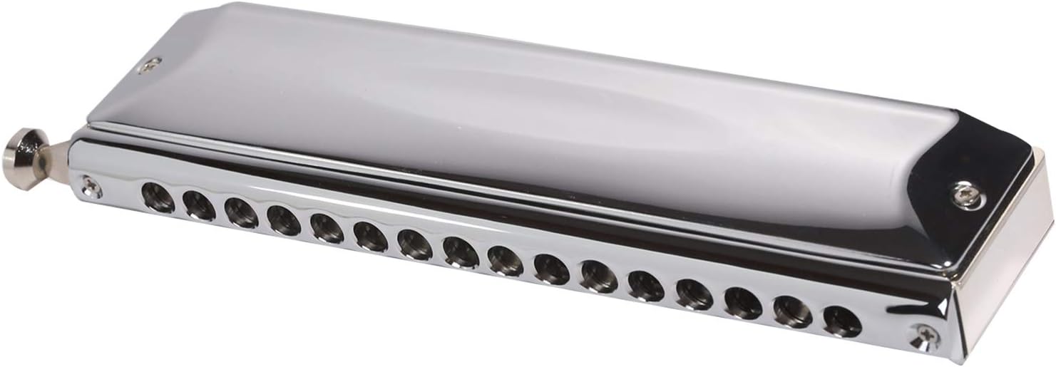 East top 16 Holes 64 Tones Chromatic Harmonica Key of C with Brass Comb, Chromatic Mouth Organ Harmonica For Adults, Professionals and Students(BRASS COMB)