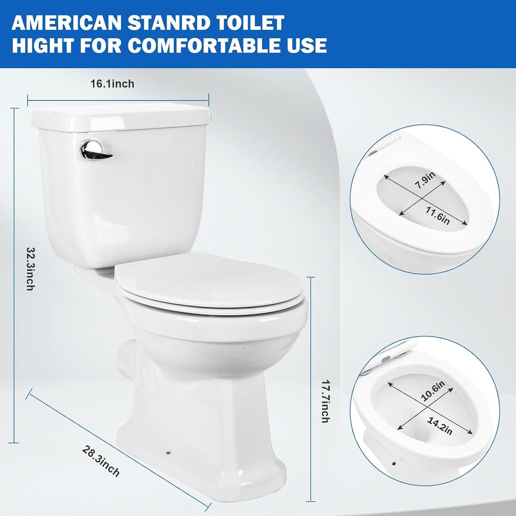 500W Two-Piece Upflush Macerating Toilet for Basement with Elongated Bowl & Extension Pipe