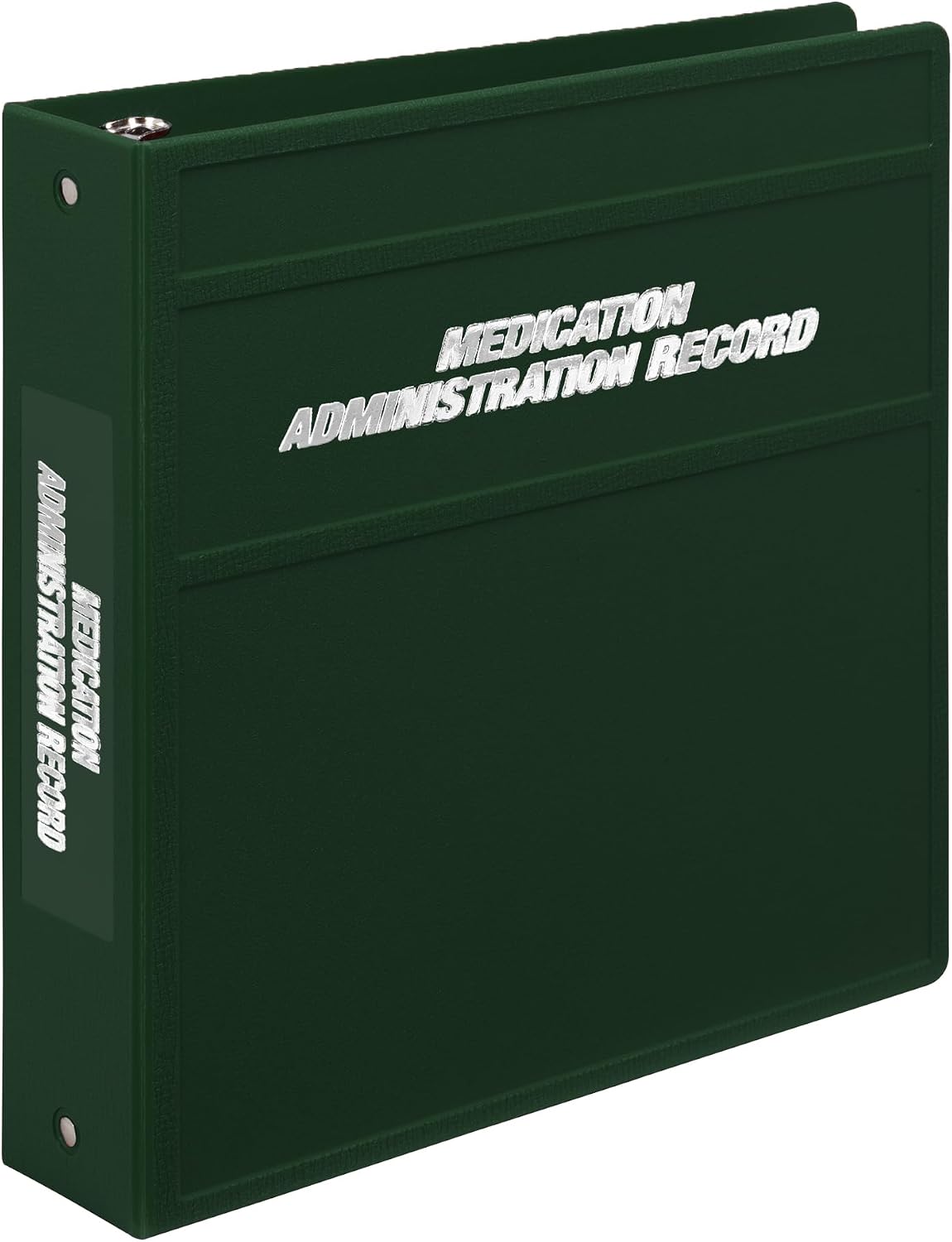 Carstens 2-Inch Heavy Duty Round Ring Binder for Medication Administration Records – Side Opening Forest Green, Case of 16, Durable Plastic, No Pockets, Holds 300 Letter Sheets Made in USA (1807-3RCS)