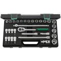 Stahlwille 96031439 Socket set 1/2' No. 50/54/25/6, 31 pieces (17 Sockets with Bi-Hex, 8 INHEX Sockets, 1 Ratchet, 3 Extensions, 1 T-Handle and 1 Universal Joint), Made in Germany