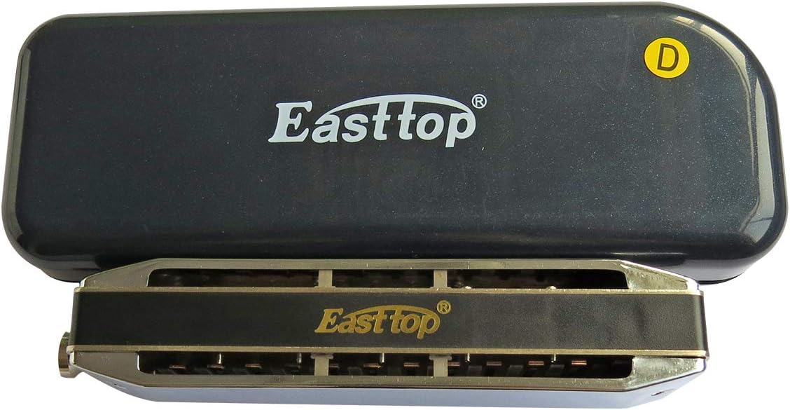East top Chromatic Harmonica Key of D, 12 Holes 48 Tones Chromatic Mouth Organ Harmonica For Adults, Professionals and Students (D)
