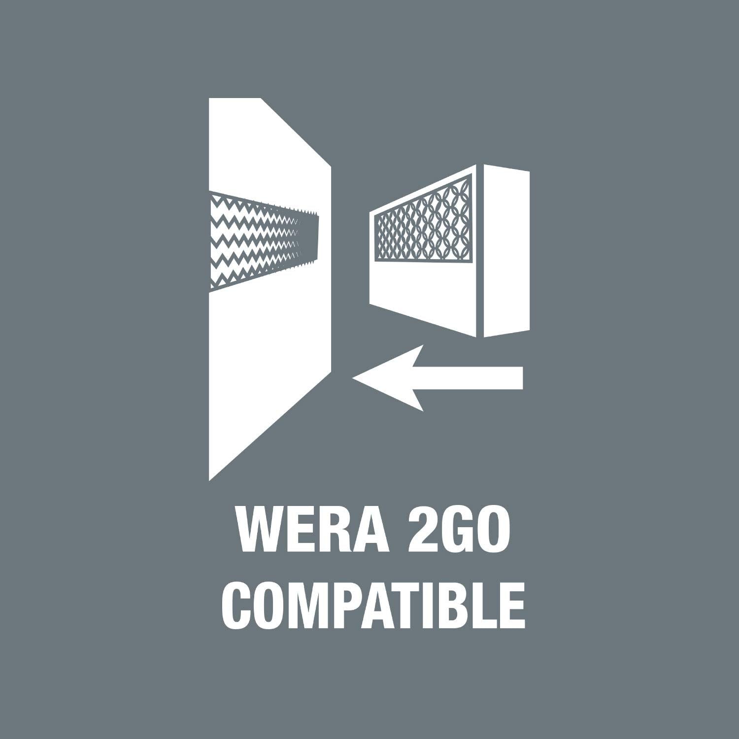 Wera 05004210001 8740 C HF 2 Zyklop bit socket set with 1/2' drive, with holding function, 6 pieces