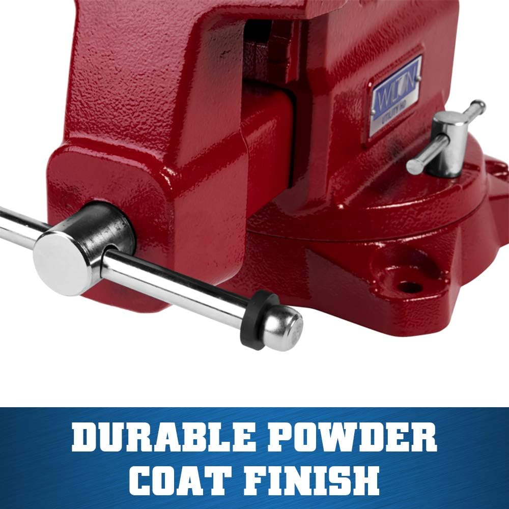 Wilton Utility HD Bench Vise, 6-1/2' Jaw Width, 6-1/4' Jaw Opening, 4-1/4' Throat (Model 656UHD)