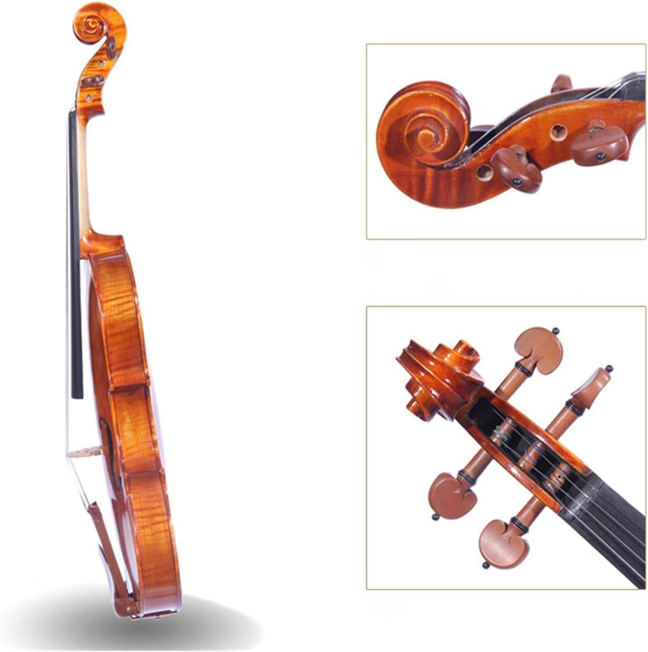 Violin Playing Violin Adult Beginner Musical Instrument Handmade Solid Wood Professional Full Size(1/8)