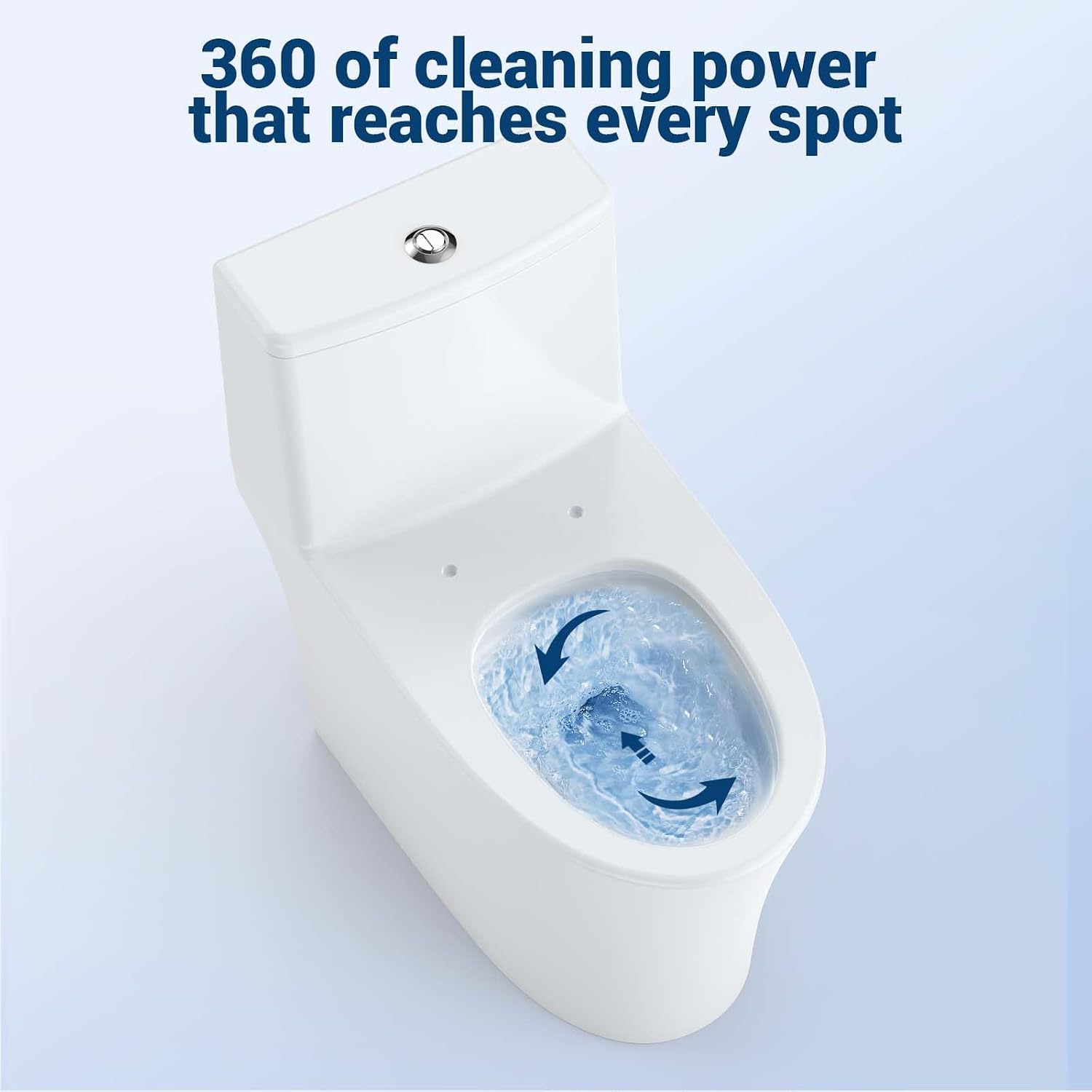 One-Piece Ceramic Toilets with PP Cover, Siphon Flushing, Easy Clean, Durable Elongated Toilet for Modern Bathroom