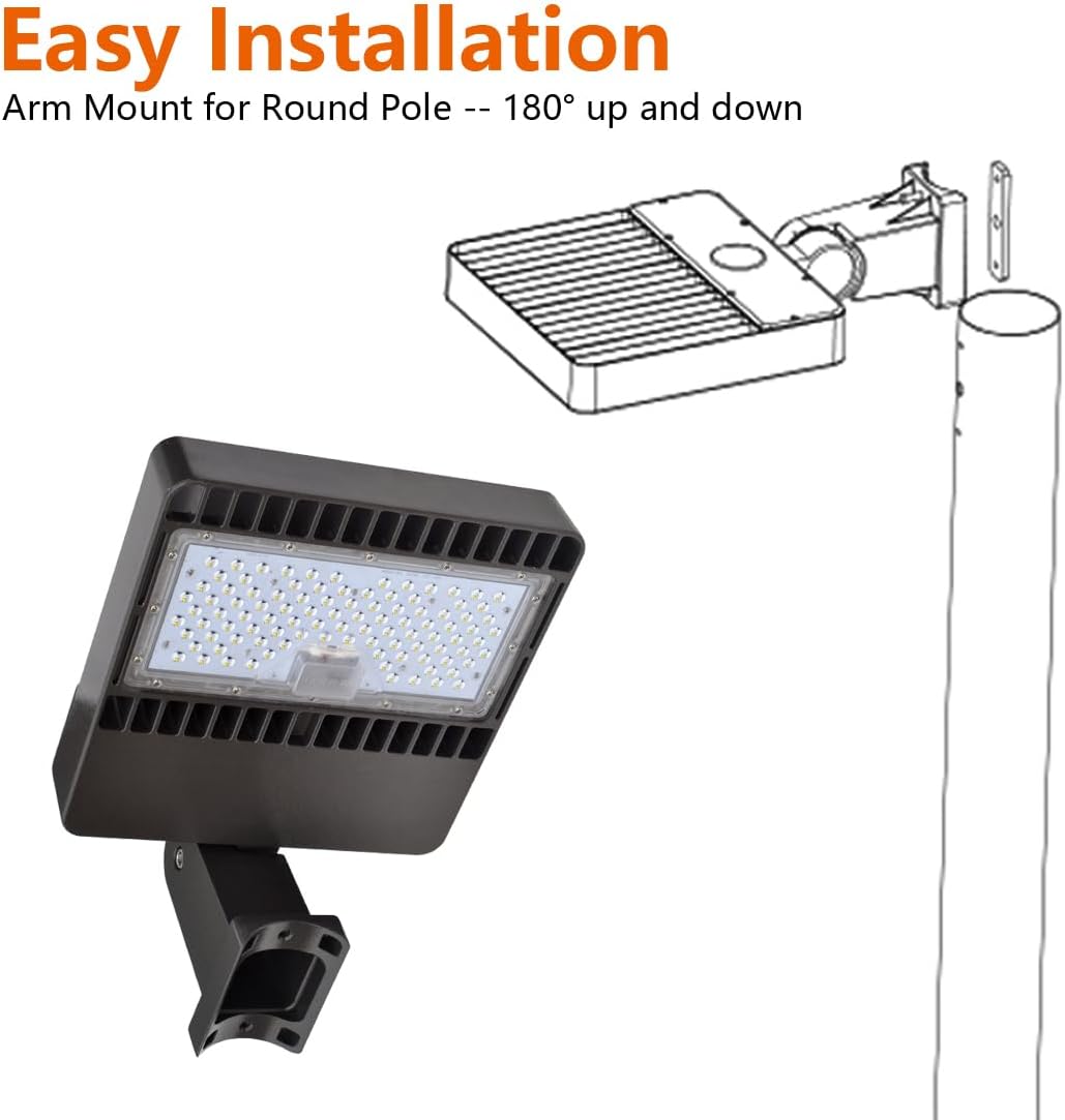 200W LED Parking Lot Lights, LED Shoebox Light Fixture, 26000lm 5000K Outdoor Street Road Lamp, Waterproof Large Area Lighting [800W Equivalent]