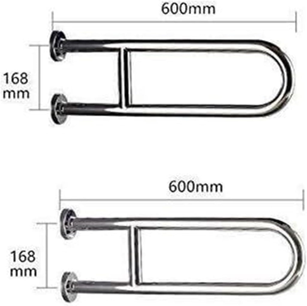 Toilet Frame Bathroom Toilet Grab Handles 24-Inch Handicap Polished Chrome Grab Bar Toilet, Wall Mounted Shower Safety Support Rail ly Stainless S (O