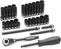 Grey Pneumatic (89253CRD) 1/4' Drive 53-Piece 12-Point Fractional and Metric Duo-Socket Set
