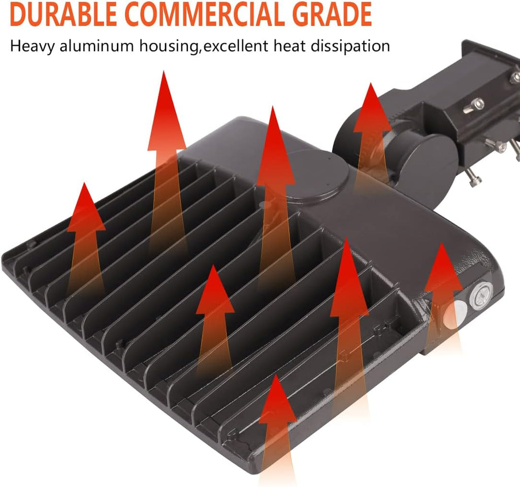 100W LED Parking Lot Lights 13000LM - [400W HID/HPS Replacement] Adjustable LED Shoebox Street Pole with Slip Fitter,Commercial Area Yard Lighting 5000K (100Watt)