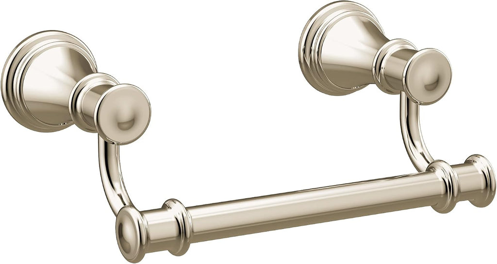 Moen Belfield 36-Inch Double Robe Hook YB6403NL, 24-Inch Bathroom Towel Bar YB6424NL, 9-Inch Hand Towel Bar YB6486NL, and Pivoting Toilet Paper Holder YB6408NL, Polished Nickel
