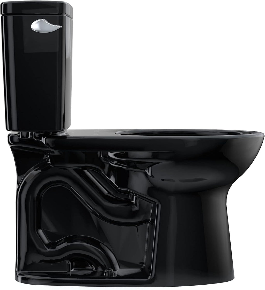 TOTO Drake Two-Piece Elongated 1.28 GPF Universal Height TORNADO FLUSH Toilet, Ebony - CST776CEF#51