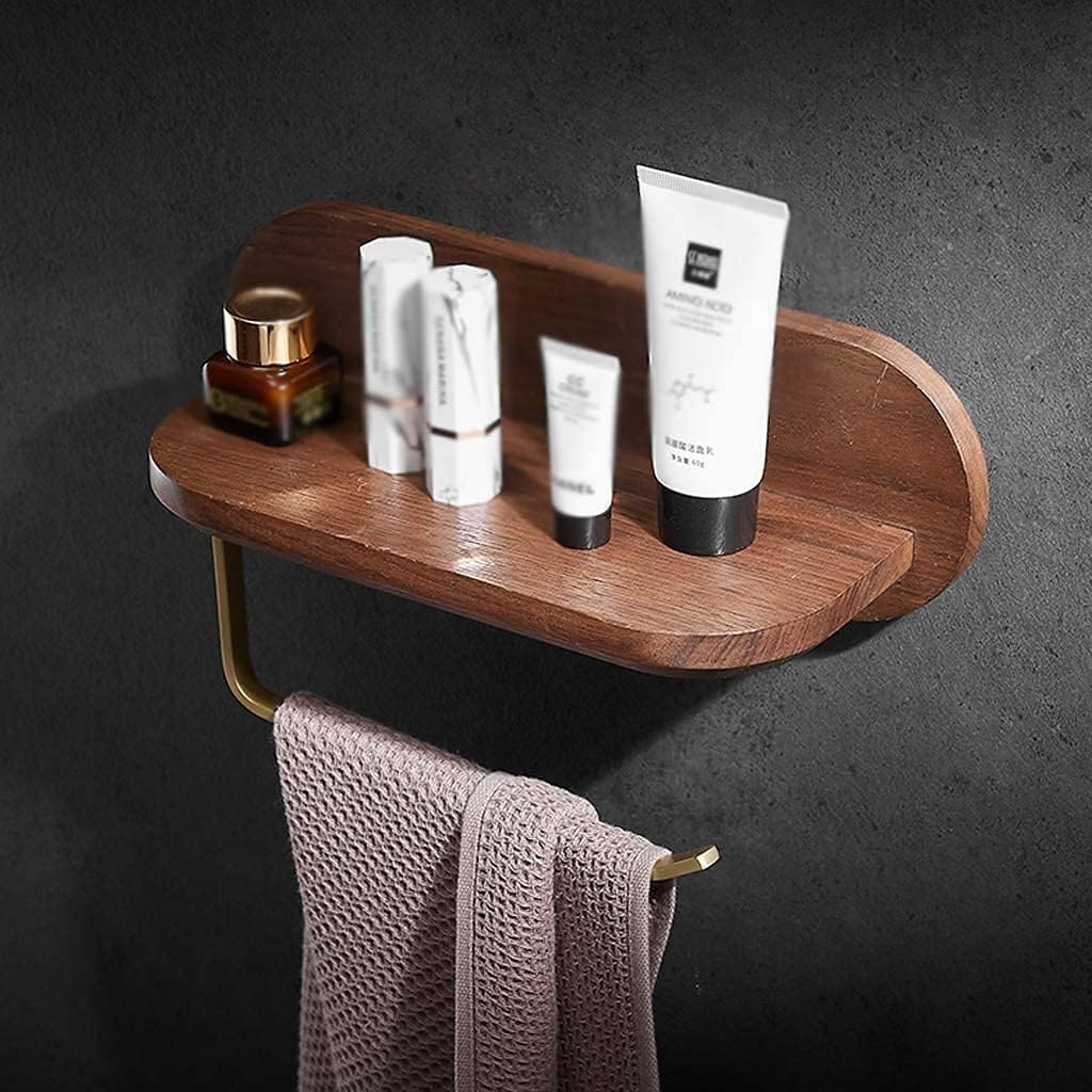 Towel Bar Space Aluminum Towel Rail Nordic Towel Bar Bathroom Towel Holder Wall Mounted Towel Rack Solid Wood Towel Hanger Tower Hanger