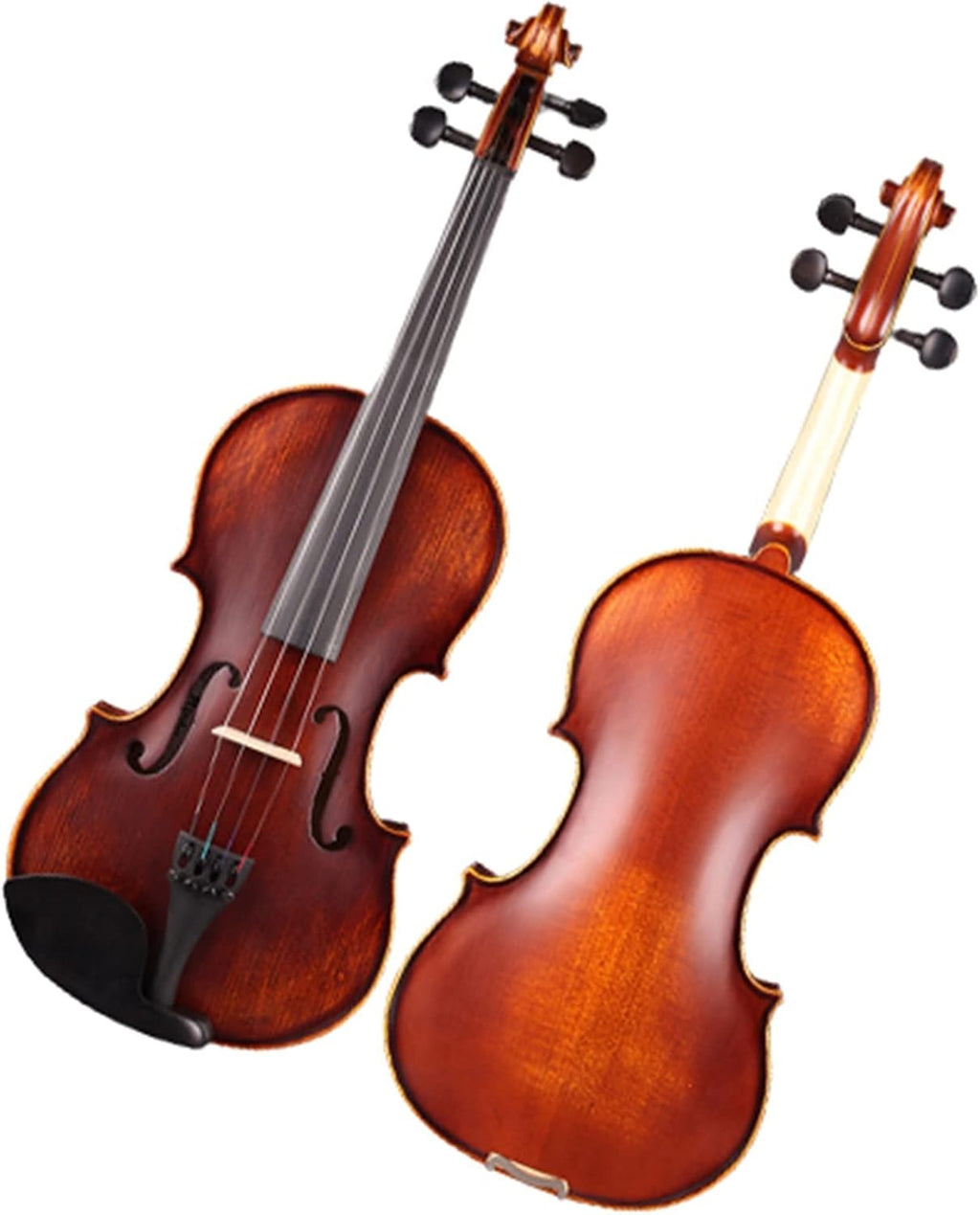 TSTS Solid Wood Rubbed Violin All Handmade Beginner Children Adult Professional Violin Musical Instrument Adults Violins (Color : 3/4)