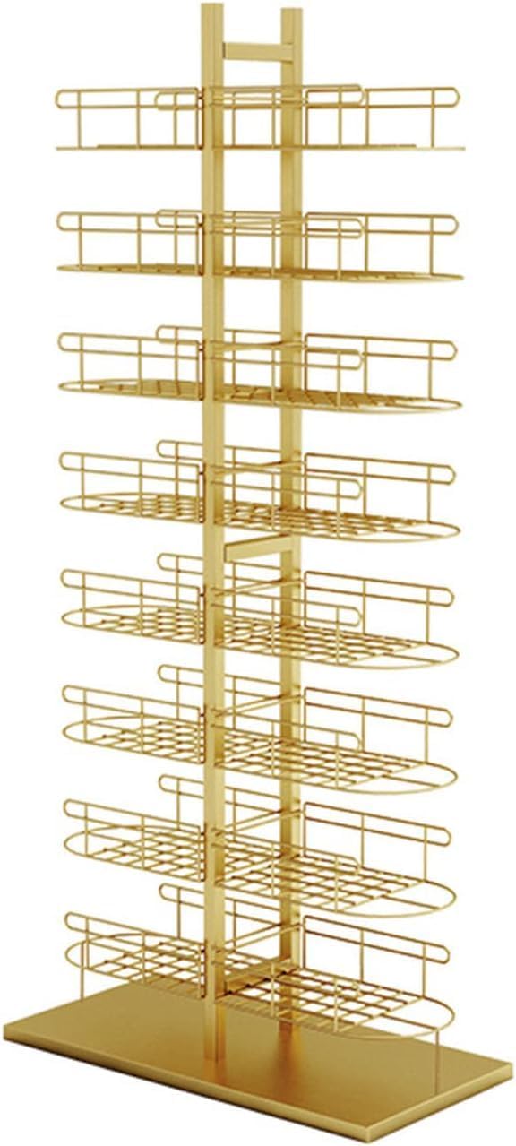 Floor Standing Store Display Stand,8 Tier Hat Rack,Baseball Cap Rack,Modern Headwear Wig Rack,Double Sided Metal Storage Rack For Commercial Boutique Retail,B