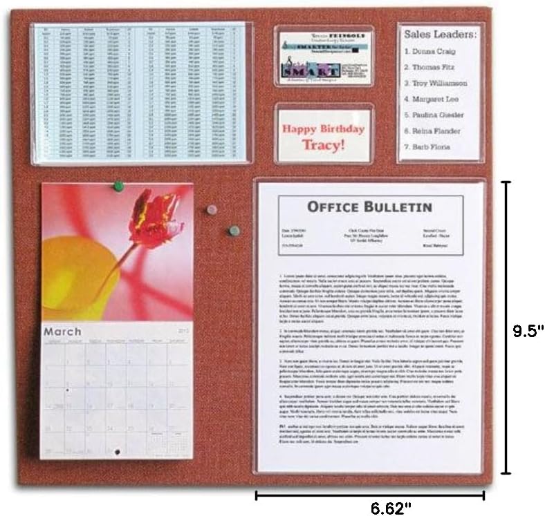 StoreSMART - Peel & Stick Pocket - 6' x 9 1/2' Open Short Side - 100-Pack - Clear Vinyl Plastic - STB109S-100