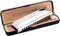 East top 16 Holes 64 Tonse Chromatic Harmonica Key of C, Chromatic Mouth Organ Harmonica for Adults, Professionals and Students (SR)