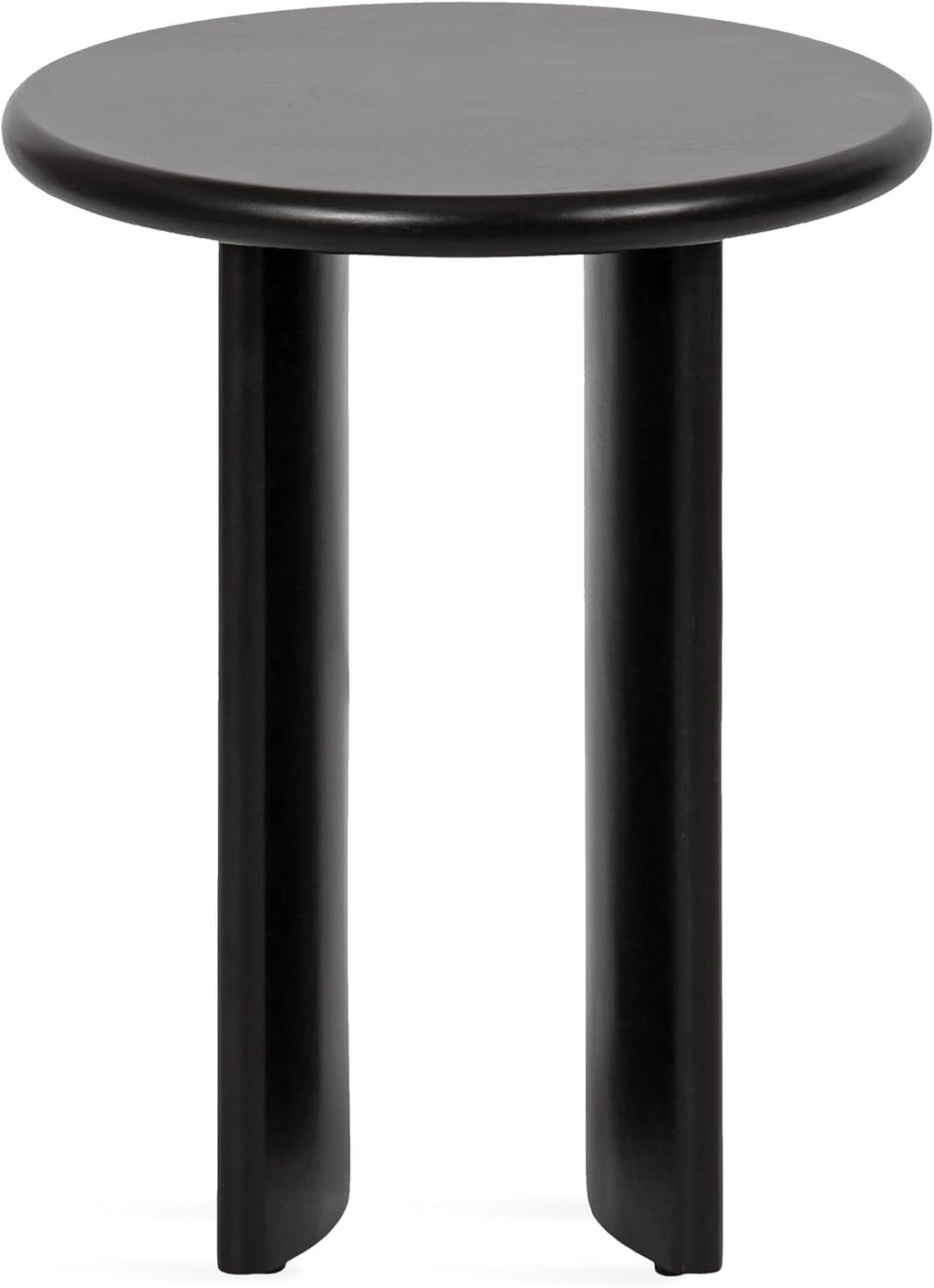 Kate and Laurel Erys Modern Wooden Round Side Table; 16 x 16 x 20; Black; Transitional Wood End Table for Use as Bedroom Nightstand or Living Room Accent Table