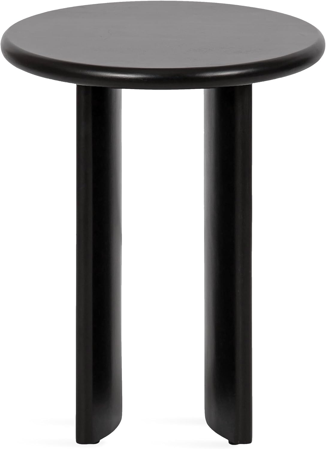 Kate and Laurel Erys Modern Wooden Round Side Table; 16 x 16 x 20; Black; Transitional Wood End Table for Use as Bedroom Nightstand or Living Room Accent Table